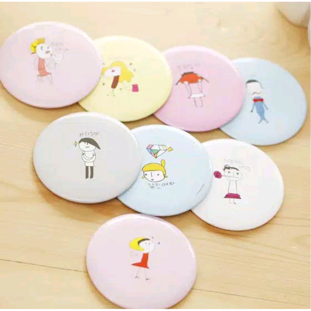 DILAPAKKU-CERMIN BULAT CERMIN RIAS CERMIN MAKE UP CERMIN KECIL CERMIN HIAS CERMIN MINI-1