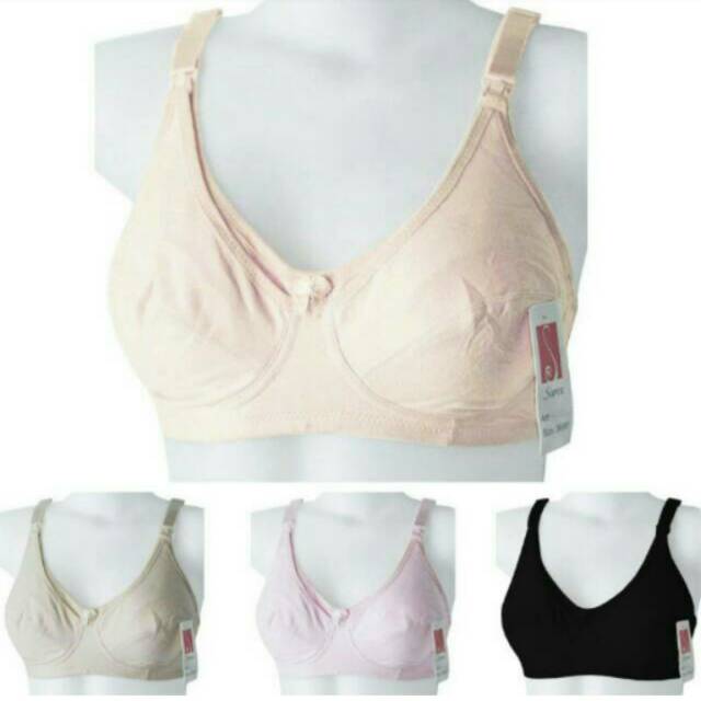 SOREX 8119 - BH Menyusui Bra Menyusui Sorex Polos Nursing Bra Tanpa Busa Tanpa Kawat