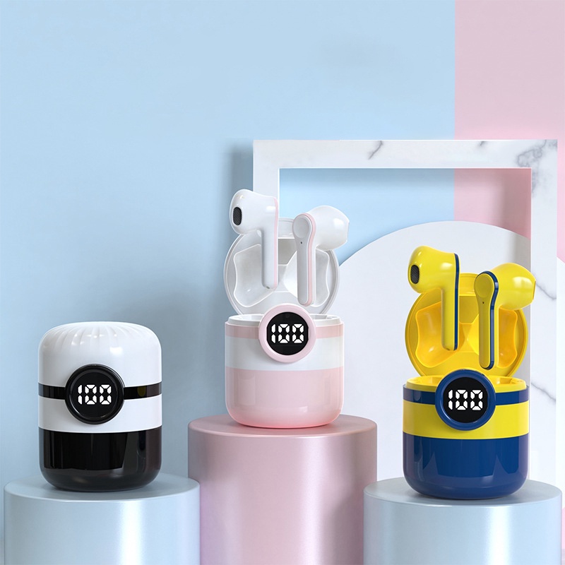 GROTIC Mi22 Headset Bluetooth Earphone TWS Karakter Earbuds True Wireless Stereo Touch Sensor LED Display-8