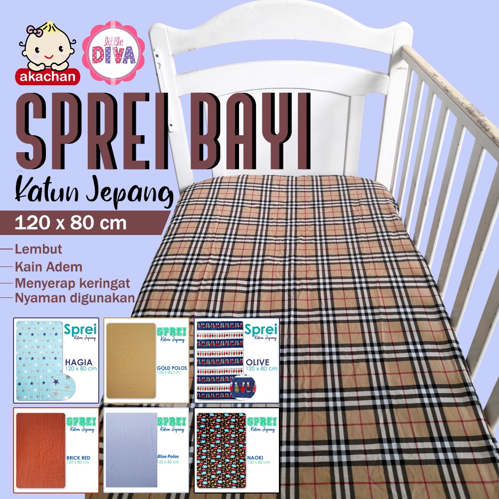 Sprei KATUN JEPANG Kasur Bayi 120 x 80 cm Baby Bed Motif Bayi Cowok Cewek jp Boy Girl SR Tidur Anak akachan kado bayi seprei bahan adem lembut halus tokai senko japan design