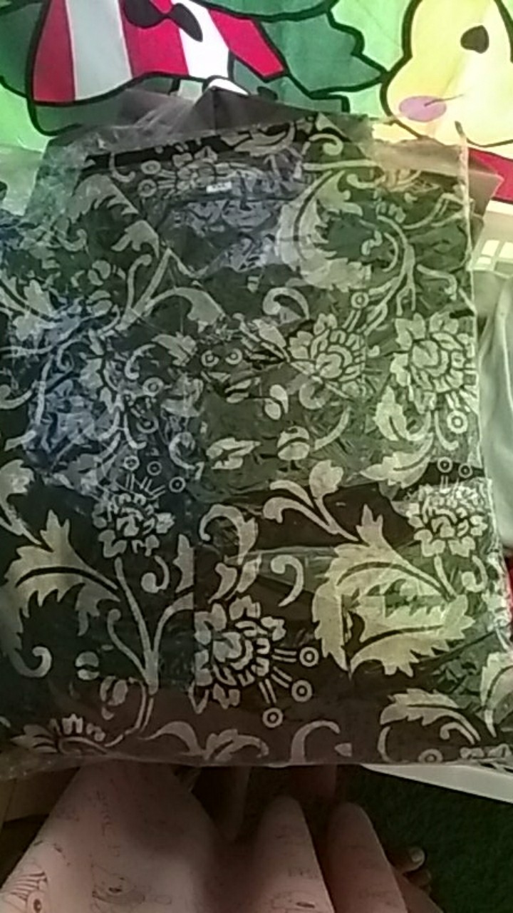 M L Xl Xxl Kemeja Prada Emas Kembang Gede B153 Hitam | Bakung Panjang | Atasan Pria Batik Modern