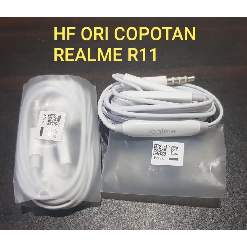 HEADSET REALME ORIGINAL COPOTAN HF REALME SUARA BAGUS IMPORT NON PACK