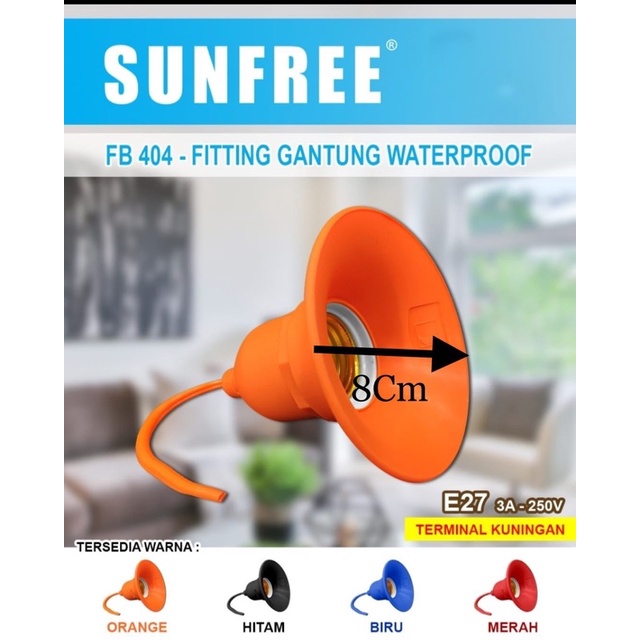 Fiting Gantung Karet E27 Tahan air / Fiting Topi Karet Anti Air / Fiting Waterproof