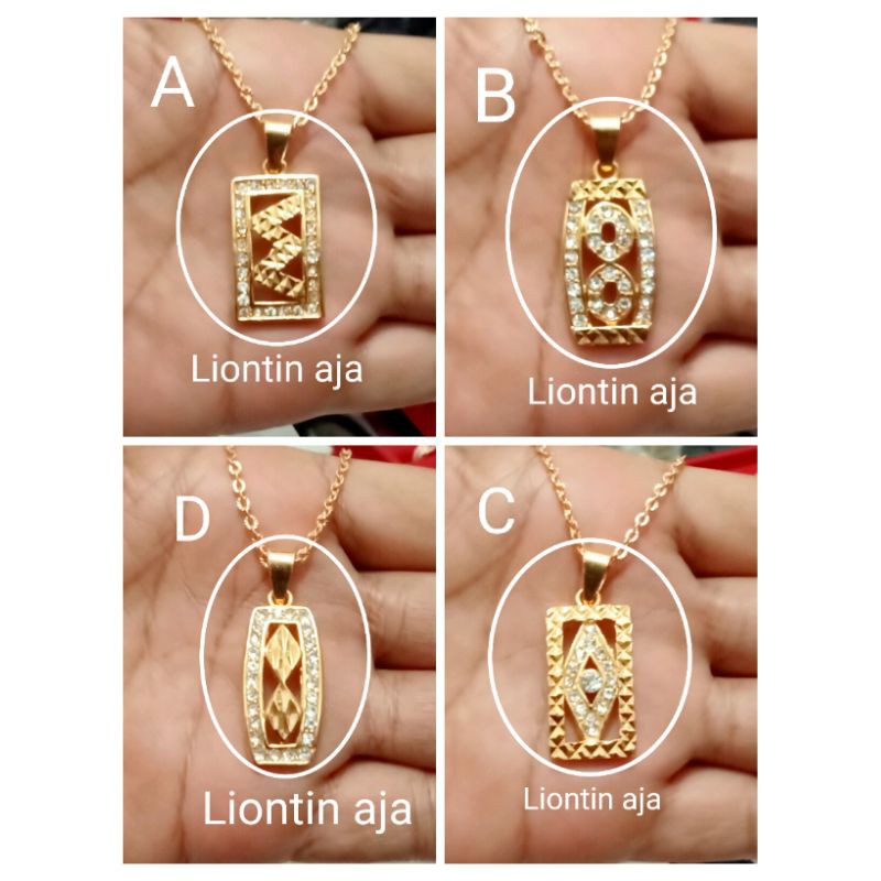 RP013. Liontin xuping Kalung wanita lapis emas dgn mata zircon