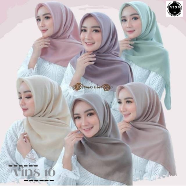 JILBAB BELLA SQUARE SEGI EMPAT HIJAB BELLA SQUARE TERBARU WARNA TERLENGKAP