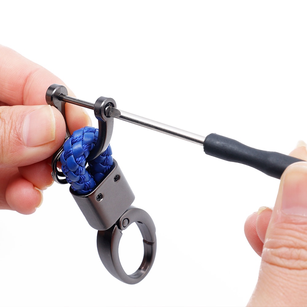 Gantungan Kunci Mobil Bahan Kulit Alloy Dapat Berputar 360 Derajat Handmade Untuk Pria Dan Wanita