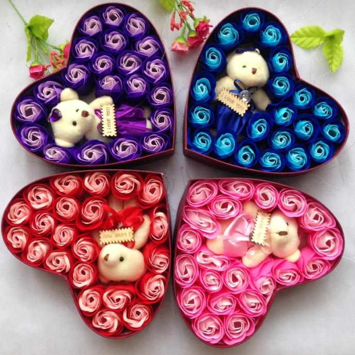 

[COD] NEW Bunga Kotak Valentine/ Kado Valentine Murah F003- Merah [COD]