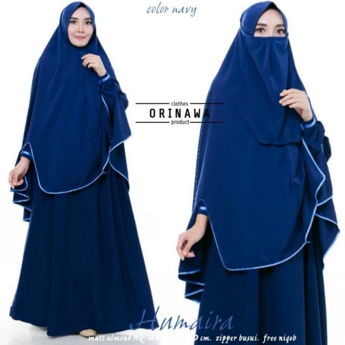 Original  Gamis Humaira Set Syari Original Nawa Lengkap Khimar Dan Cadar