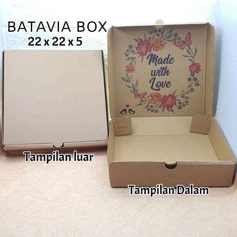 

Box pizza serbaguna uk 22x22x5 Made With Love