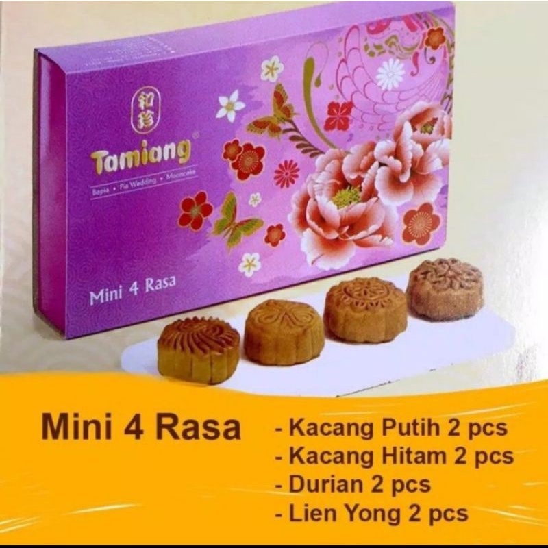 

kue bulan mooncake tamiang mini 4rasa harga murah pia enak