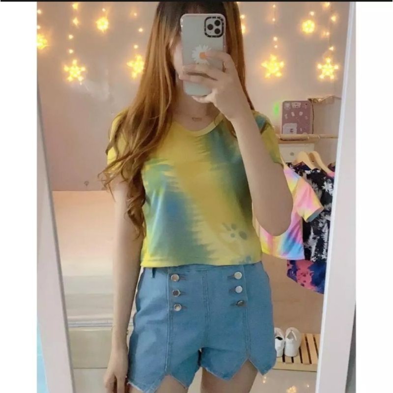 KAOS CROP TIE DYE/ TSHIRT TIE DYE