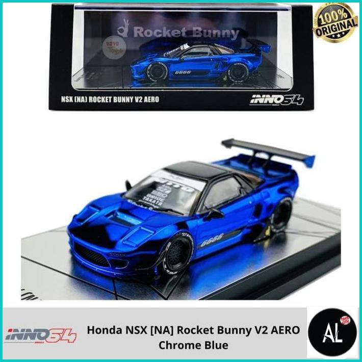 Al Inno 1/64 Honda Nsx Na Rocket Bunny V2 Aero Chrome Blue Inno64