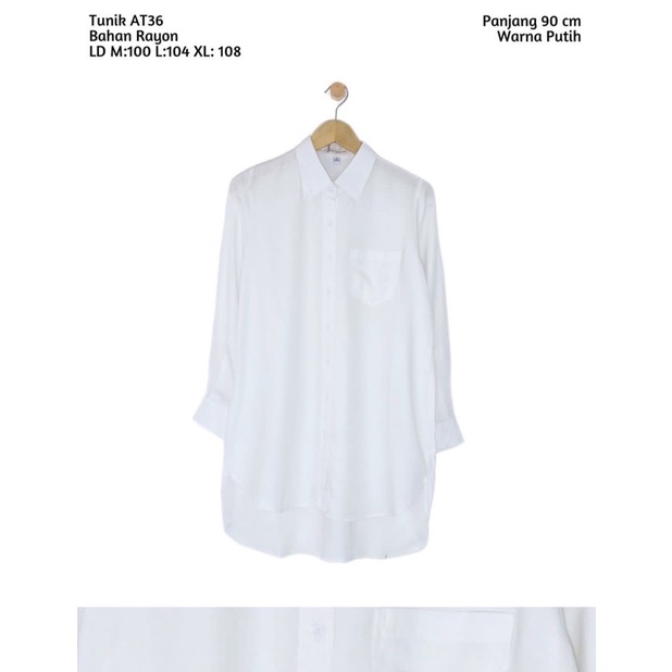 Tunik putih polos terbaru import