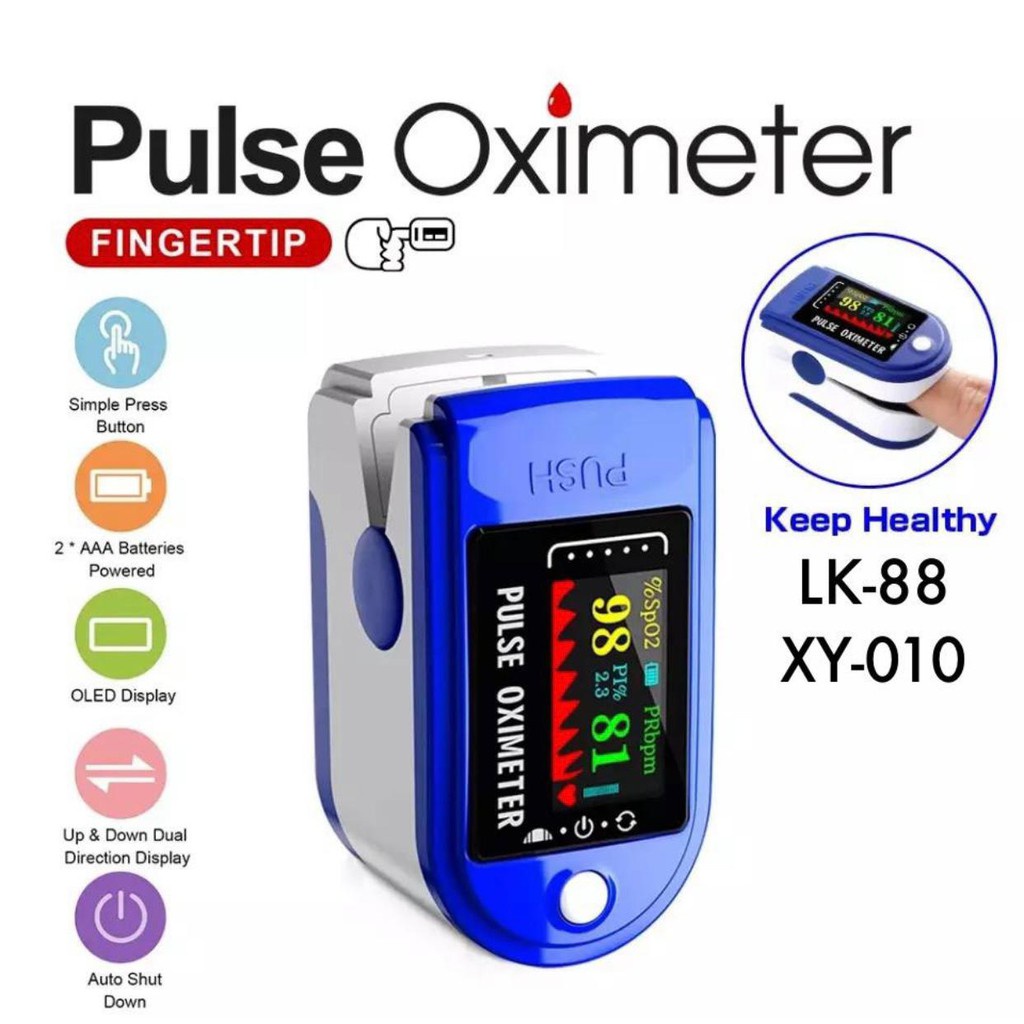 Oxymeter Pulse LK88 Alat Pengukur Oksigen  - Fingertip Pulse Oximeter