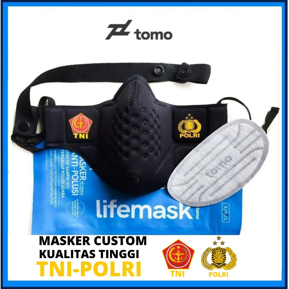 Masker TOMO TNI POLRI Original Premium Filter Karbon Aktif | Masker Jokowi
