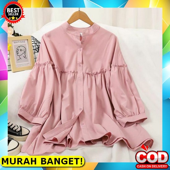 Freya Blouse Baju Blouse Korean Style Wanita Baju Blouse Wanita Terbaru 2021 Baju Wanita Korea Atasa