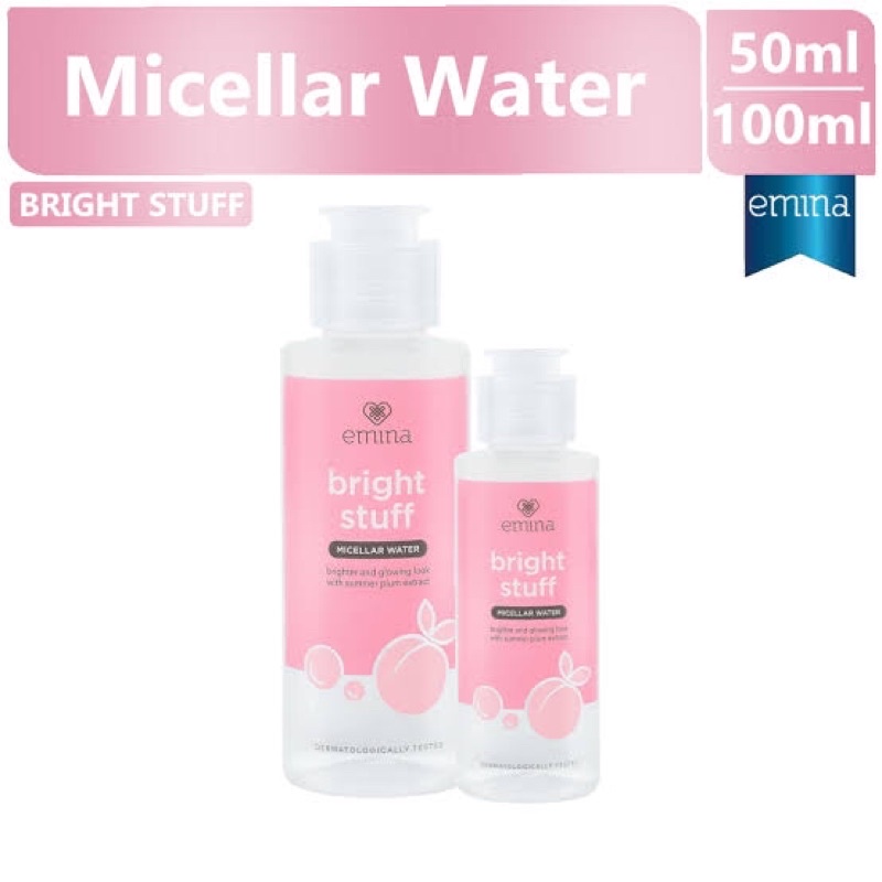 EMINA BRIGHT STUFF MICELLAR WATER / EMINA PEMBERSIH WAJAH / PEMBERSIH MAKEUP