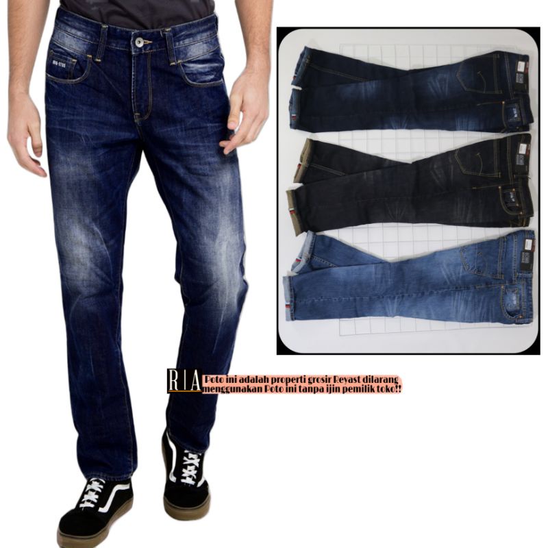 Celana Jeans Pria Celana jeans slim