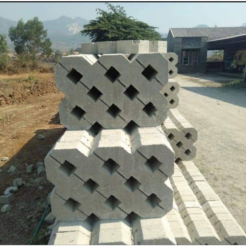 Grass Block Minimalis Lubang 8 Press Hidrolik SINAR ROSTER ASD