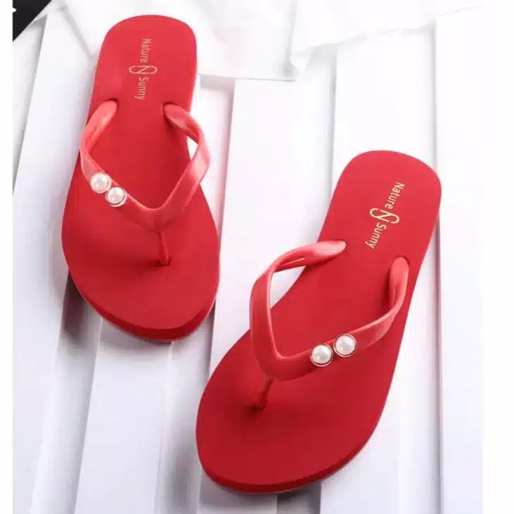 SANDAL SPON JEPIT MUTIARA