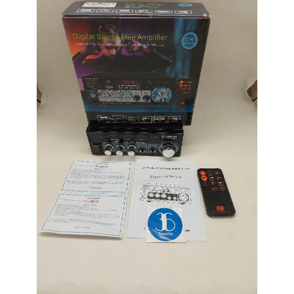 Power Amplifier Bluetooth Karaoke 2 Mic Stereo Echo Usb Mp3 Fleco D09 ORIGINAL FLECO