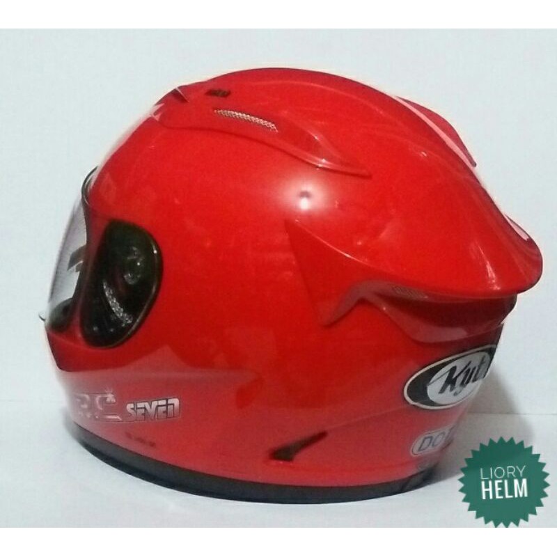 HELM KYT FULL FACE KYT RC-7 FIRE RED SOLID CLEAR ORIGINAL||HELM KYT FULL FACE TERMURAH