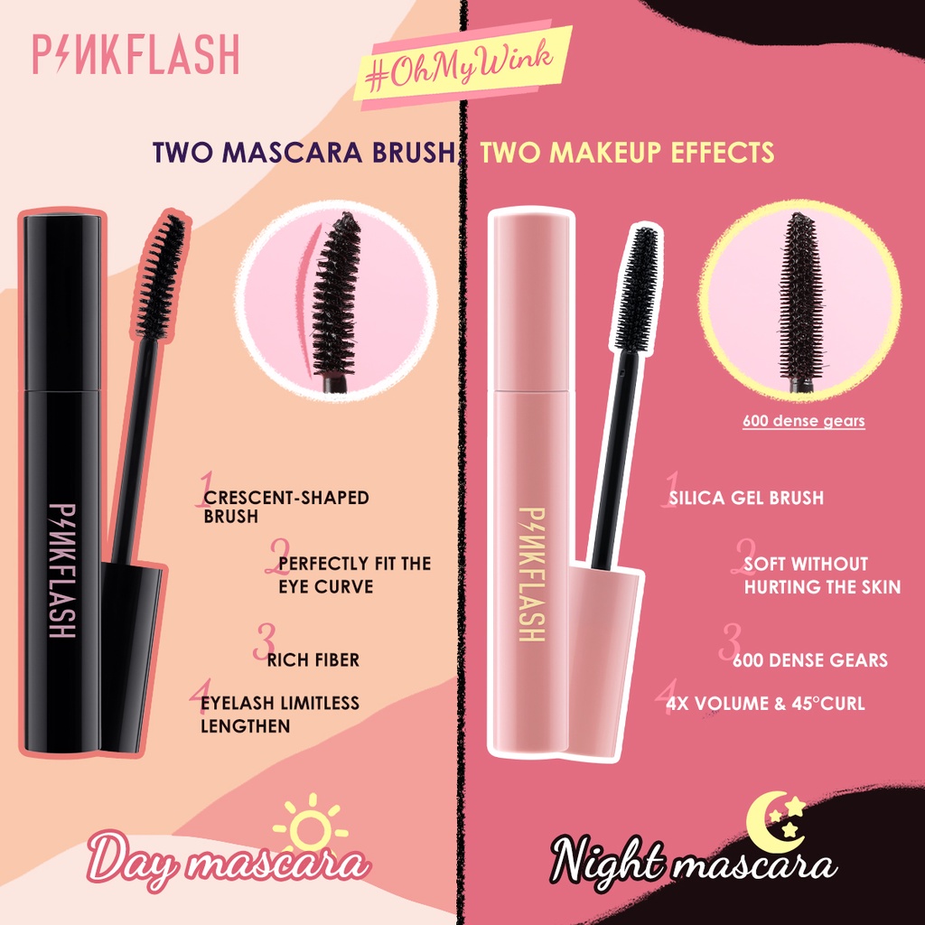 [BPOM] PINKFLASH E08 OILPROOF CURL MASCARA