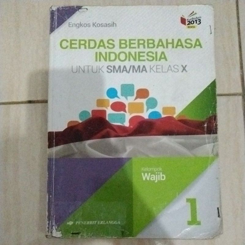 Buku Bahasa Indonesia kelas X 10 Erlangga