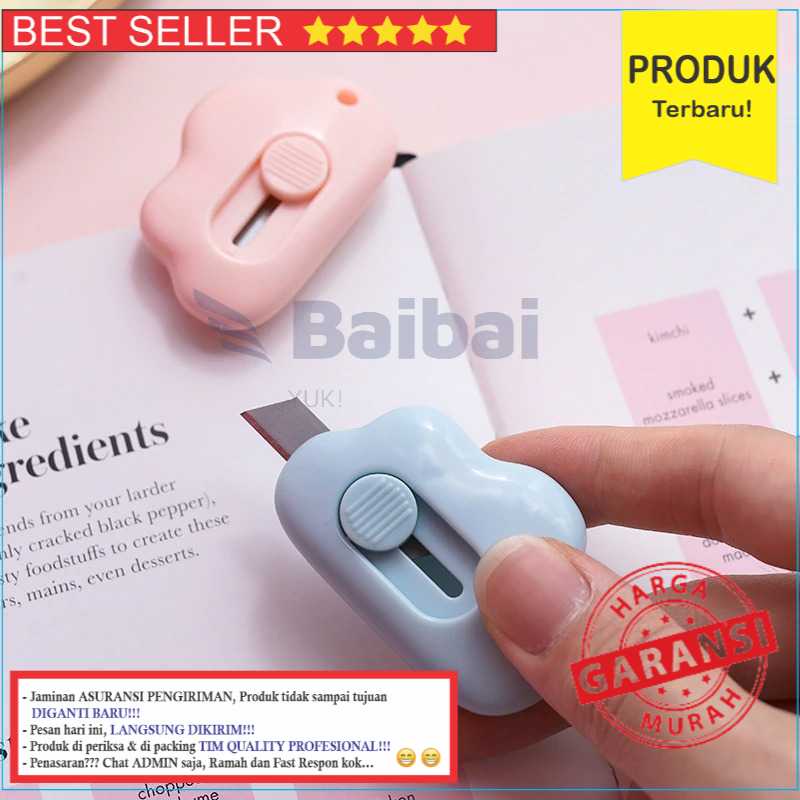 

TERBARU HOPK Pisau Cutter Mini Pemotong Kertas Desain Cloud - OL-6100