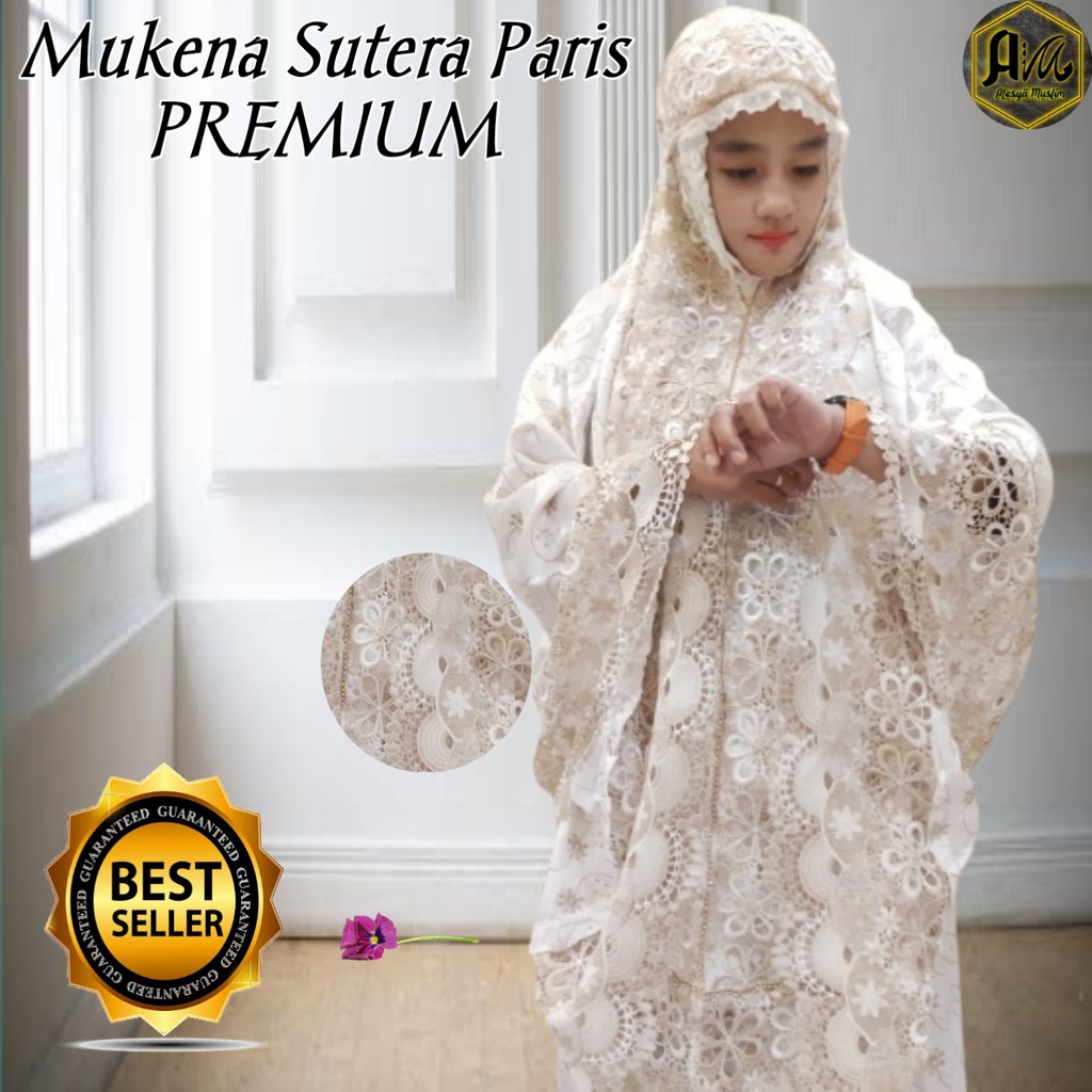 Mukena Sutera Paris Premium Renda Oriental/Best Seller/Harga Grosir/Bisa Bayar di Tempat