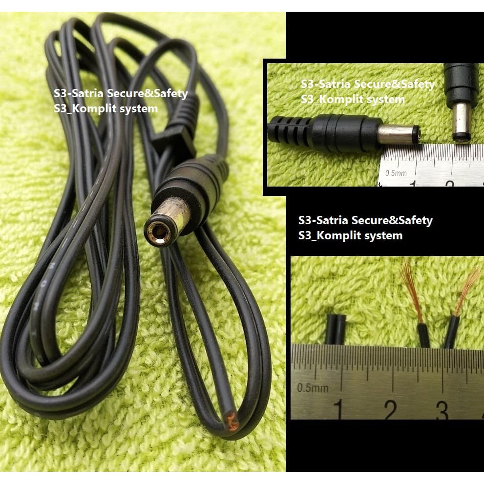 Jack Kabel DC Male Jek cowo Buntung Led strip cctv panel surya