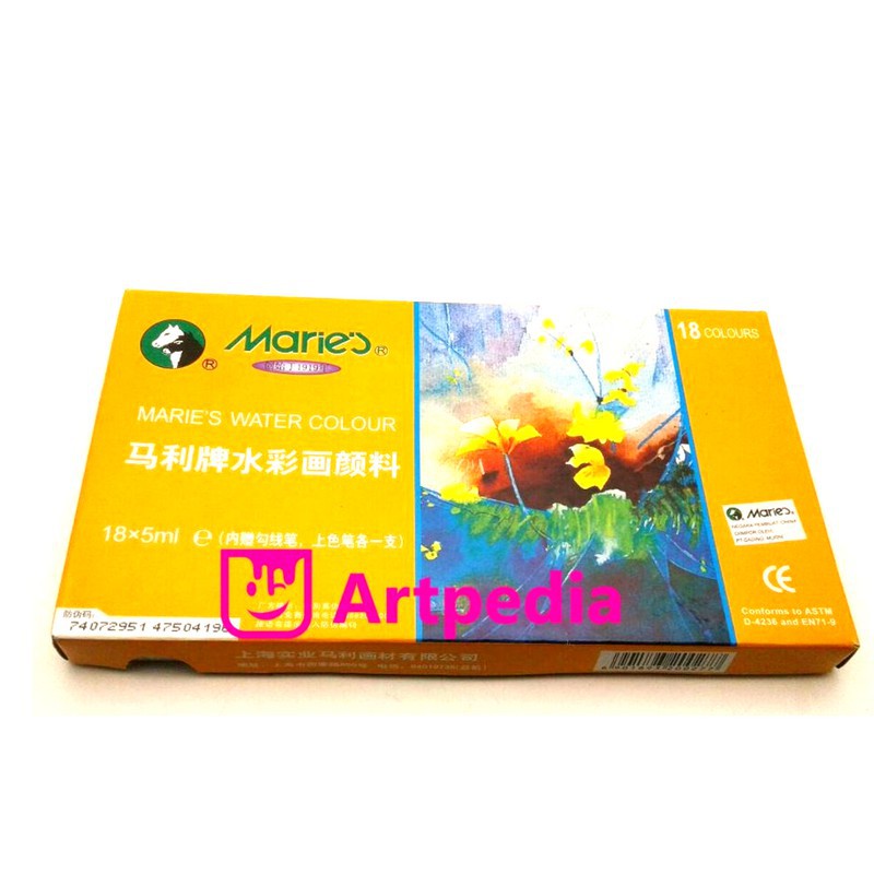 

Maries Watercolor 18 X 5 mL set 18 - E.1327 / Cat Air Maries