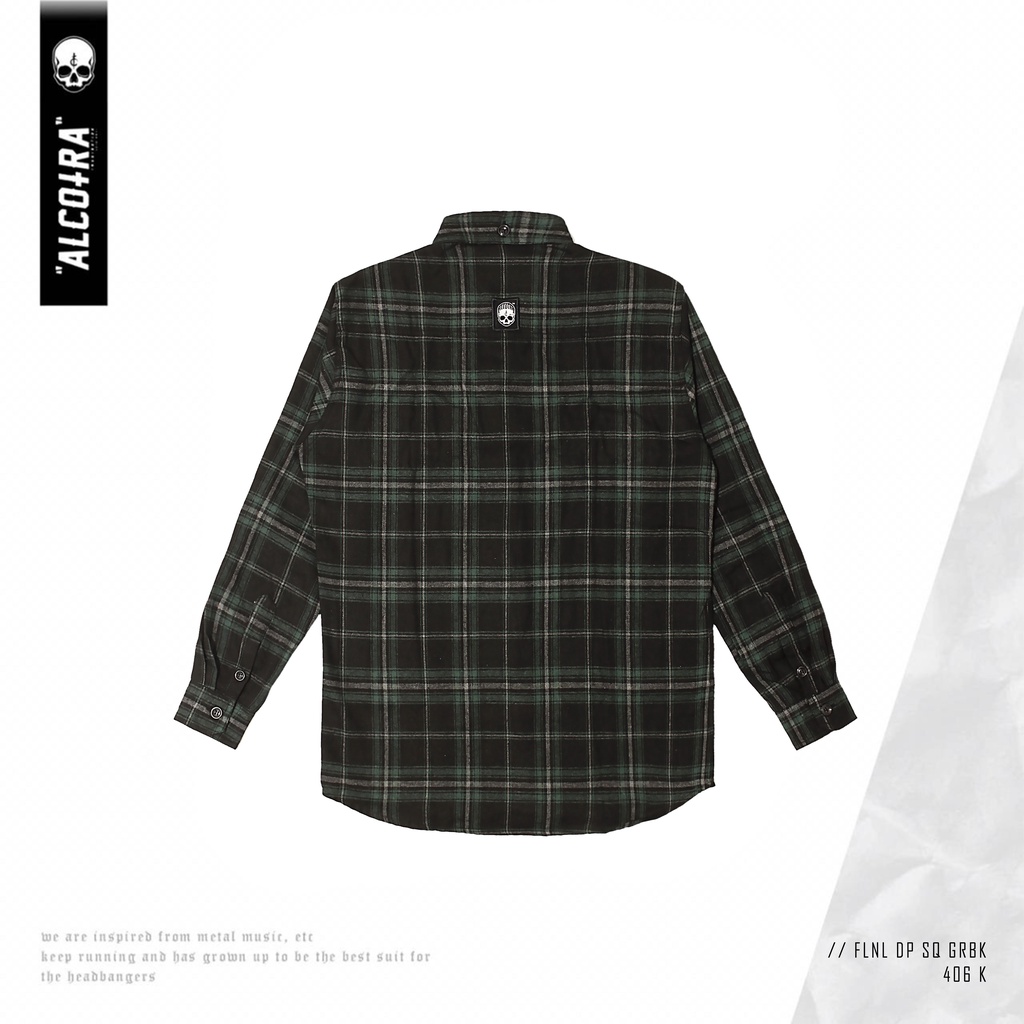 FLANEL DP SQ GRBK // FLANEL SQUARE GREEN BLACK