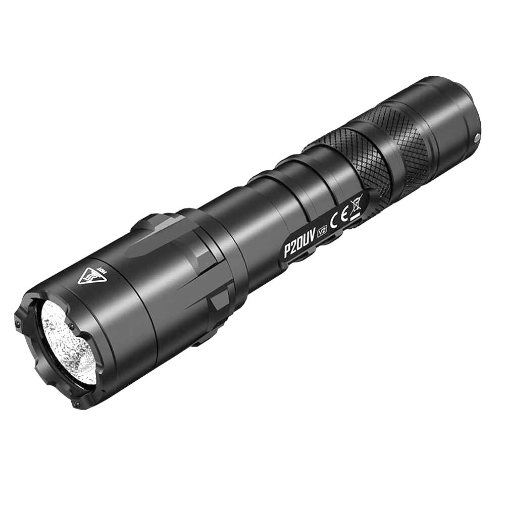 Nitecore Senter LED Superterang P2 V6 Senter Led Berburu Malamhari White+UV LED CREE XP-L2 V6 1000 Lumens