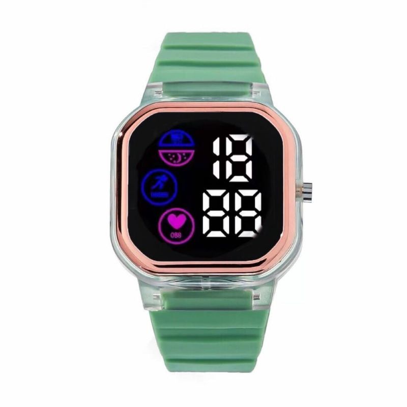 Jam Tangan Rubber Digital Led Pria Wanita Terlaris Fashion