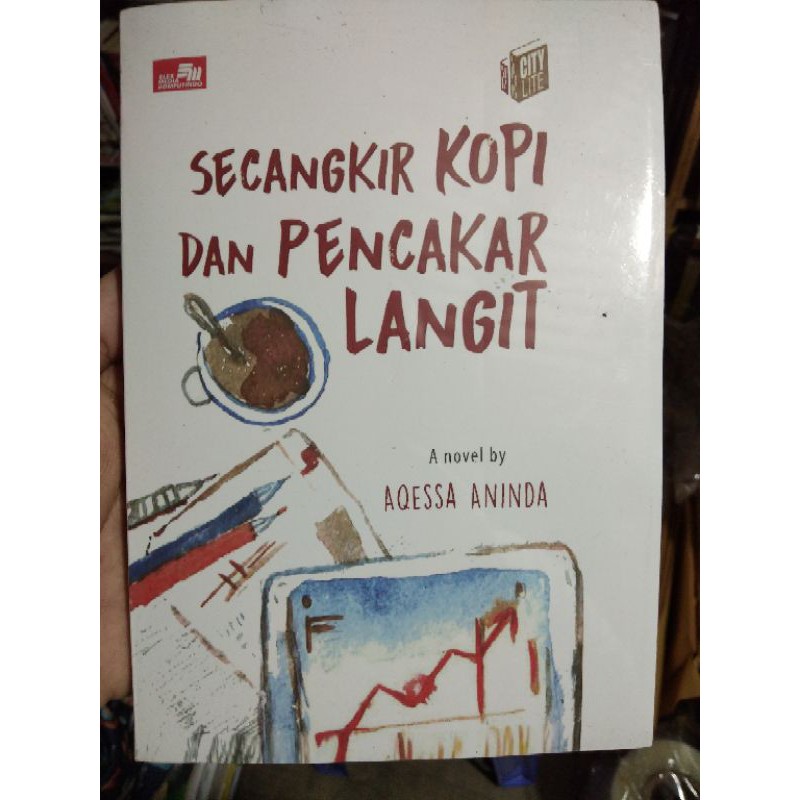 secangkir kopi dan pencakar langit