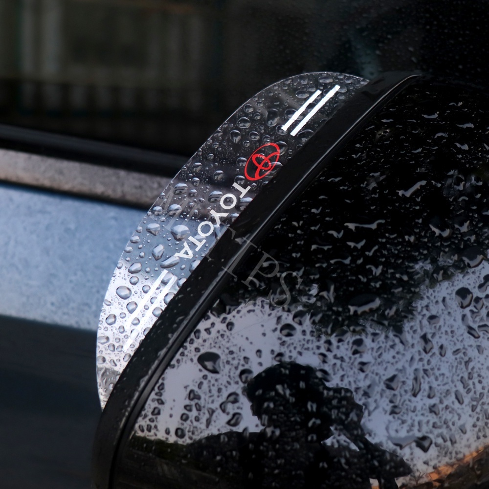 TOYOTA 2pcs Cover Pelindung Kaca Spion Mobil Bahan ABS Transparan Untuk Avanza Rush Kijiang Innova Calya Razie Yaris Wish Corolla Cross