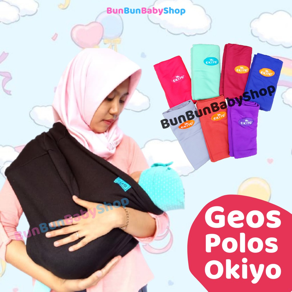 Gendongan Geos Okiyo Motif Lucu Laki-Laki Perempuan Perlengkapan Bayi BauLahir UNISEX Peralatan Baby