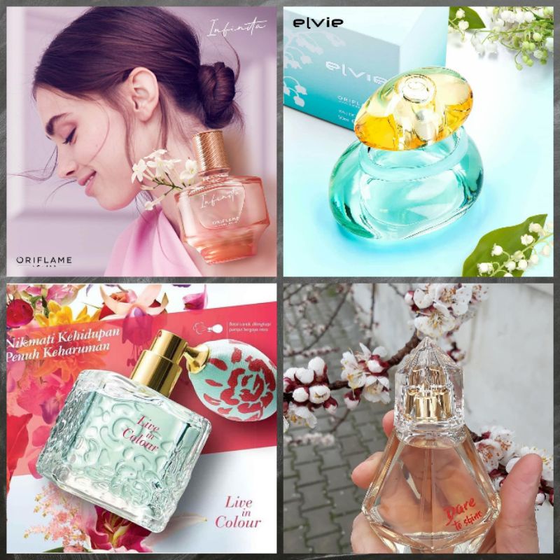 Elvie Edt/ Infinita Edp / Dare to Shine Edt / Live in Colour Edp