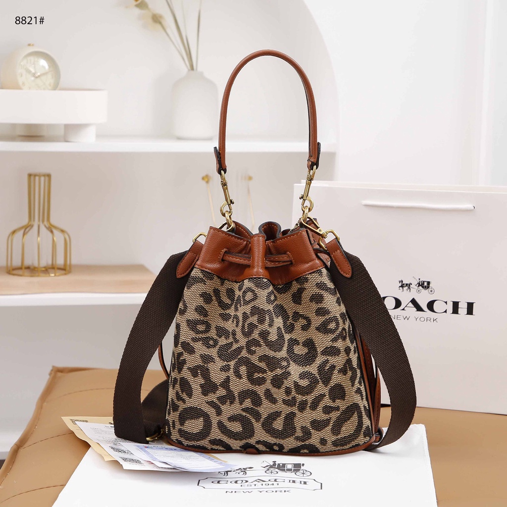 Coach Bucket Leopard #8821