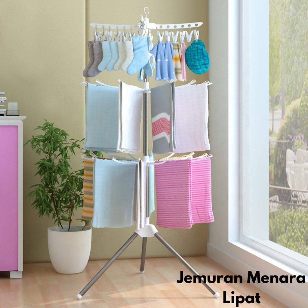 Jemuran Menara Lipat Clothes Drying