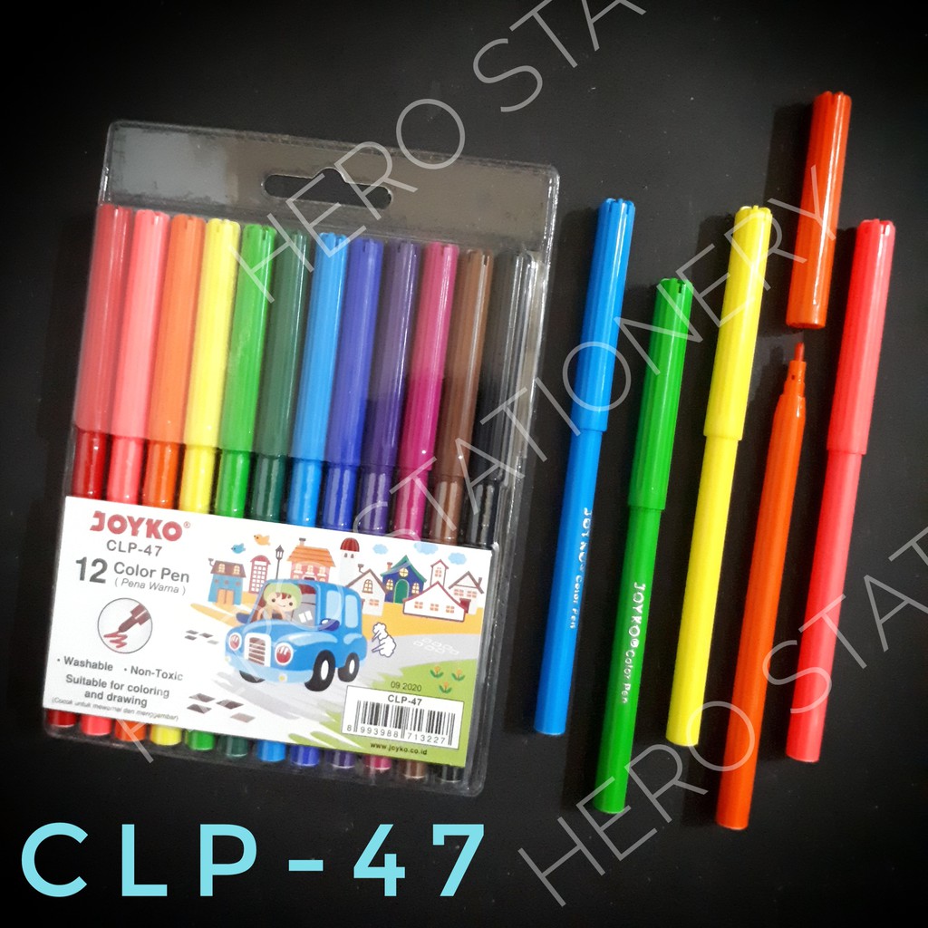

Color brush pen joyko set 12 warna CLP-47