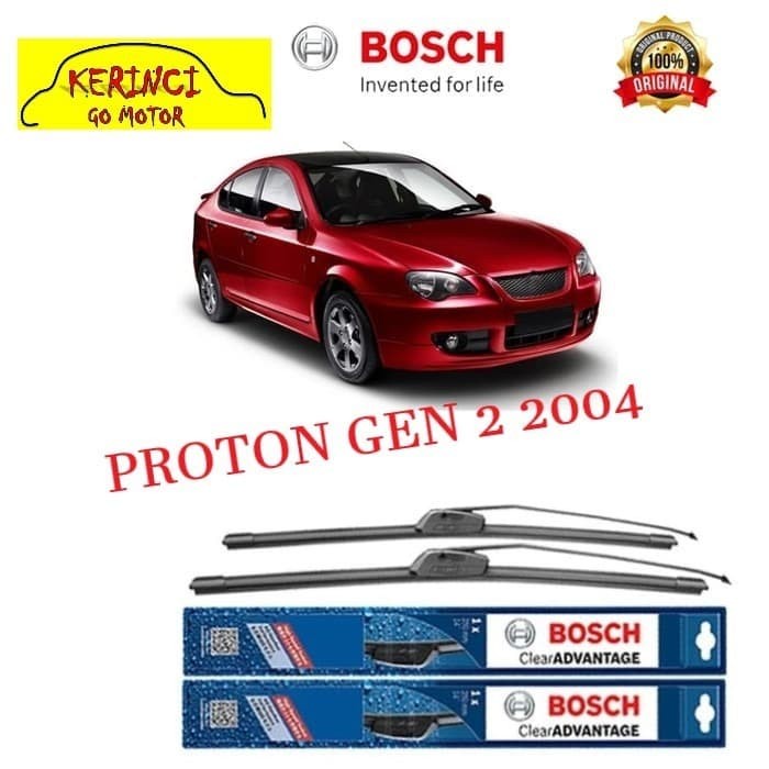 WIPER BOSCH CLEAR ADVANTAGE PROTON GEN 2 2004 21&quot; &amp; 19&quot; SEPASANG WIPER