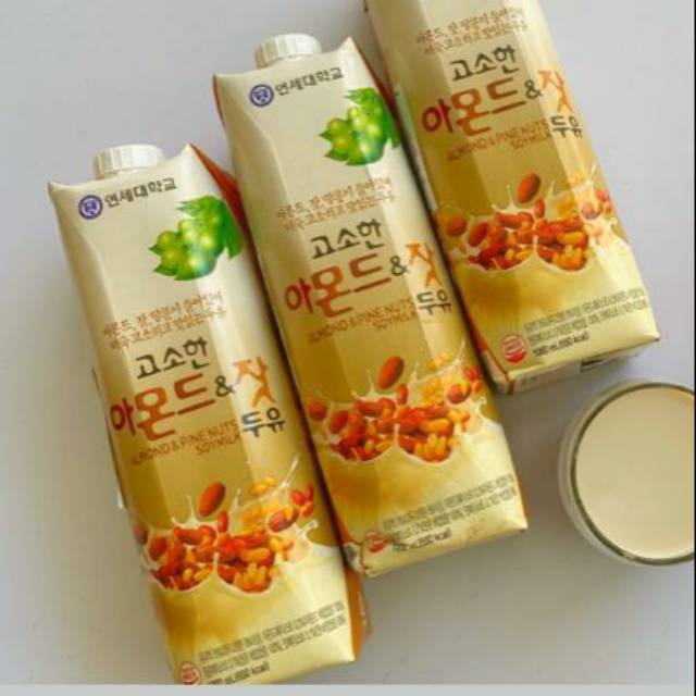 Yonsei almond & pine nuts soy milk 1liter
