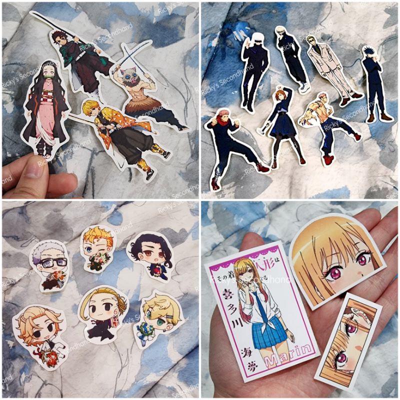 

15pcs CUSTOM Stiker Waterproof Anti Air Anime atau Characters DIECUT Stickers die cut Request jjk aot mha kny eren levi mikasa tanjiro nezuko zerotwo rem gojo sukuna nobara putih blue lock bluelock chainsaw man chainsaw APA SAJA