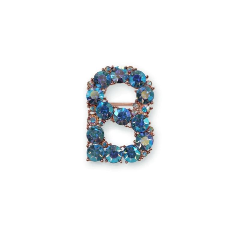 Orlin Brooch - Blue Buttonscarves