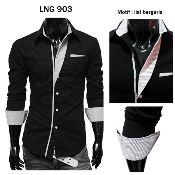 Kemeja Slim Fit Korean Style - LNG 903