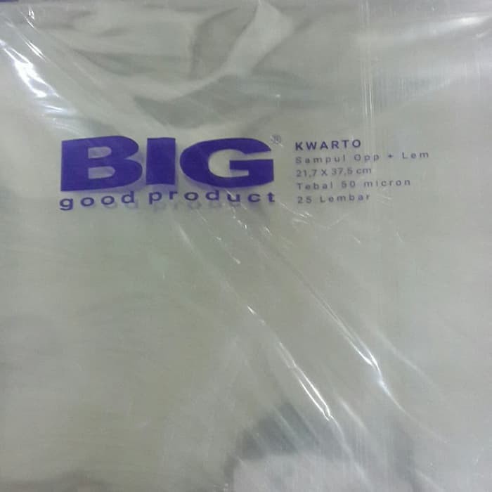 

Sampul Buku Plastik Transparant Delux BIG Quarto - 25 Lembar - isi 25 lbr - ATK