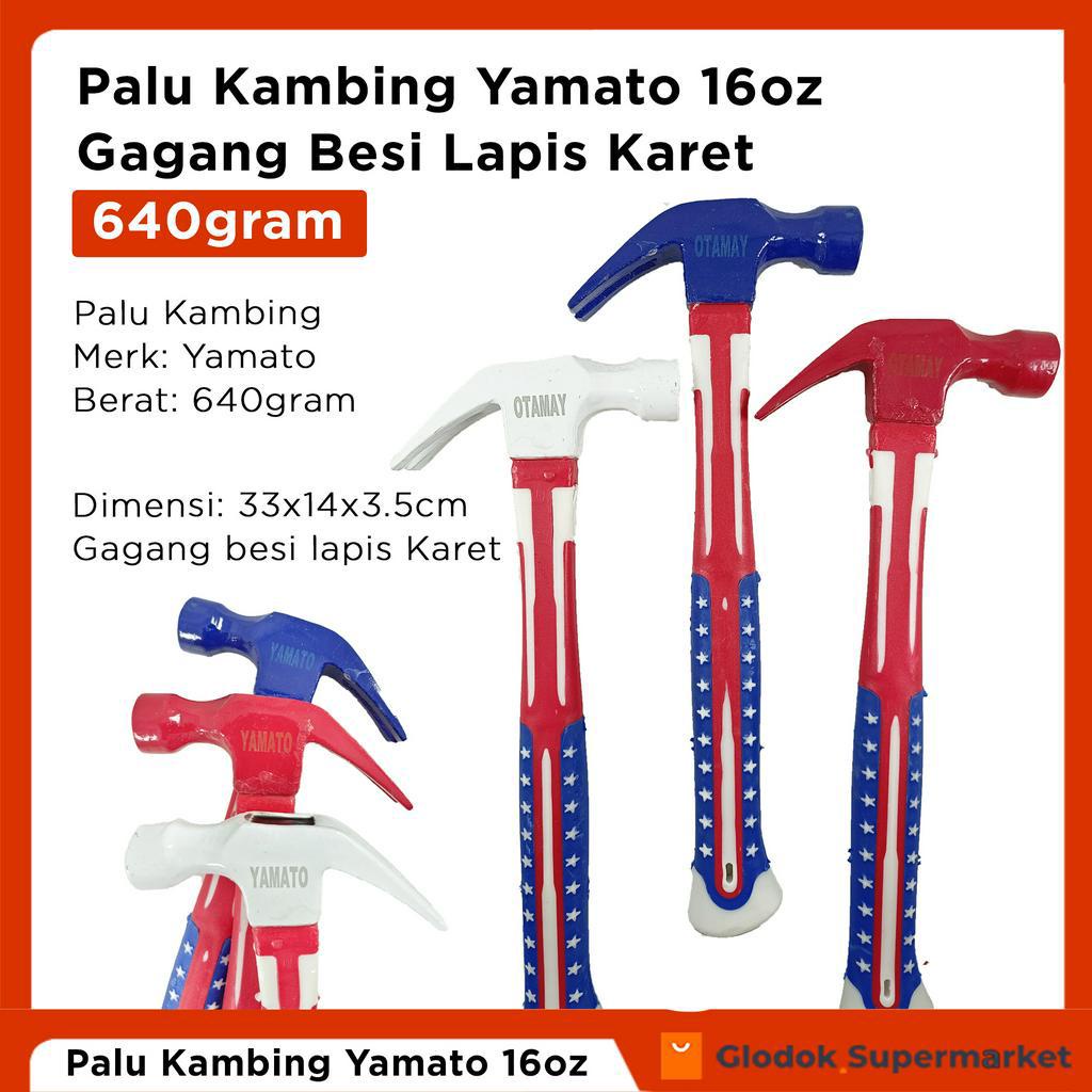 Palu Kambing Yamato 16oz Gagang Besi Lapis Karet