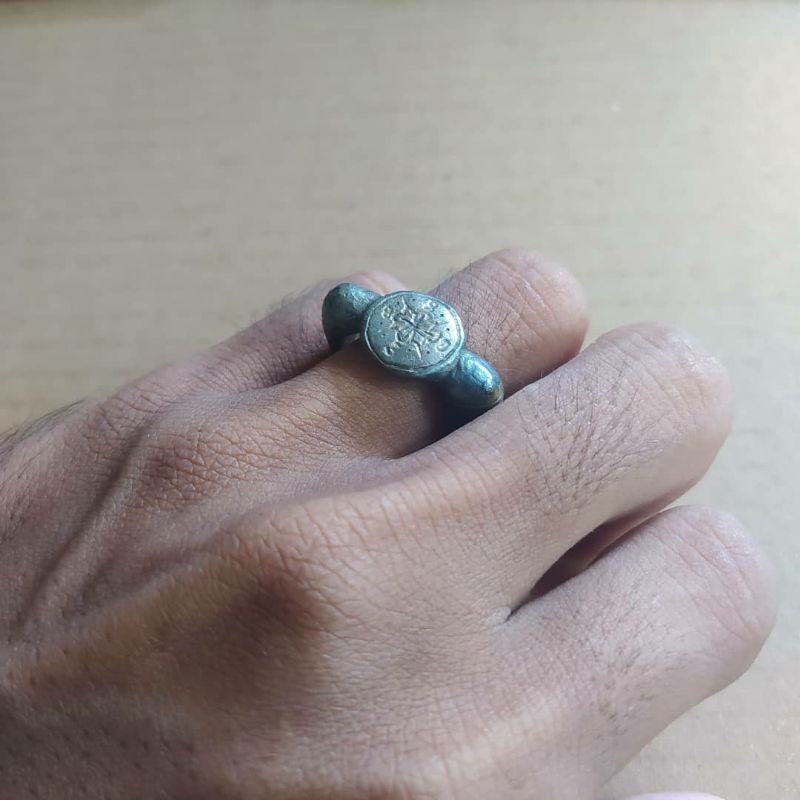 cincin temuan sungai antik akik majapahit stempel